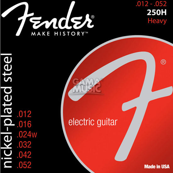 Encordadura para Guitarra Eléctrica Heavy .012/.052 FENDER 0730250409