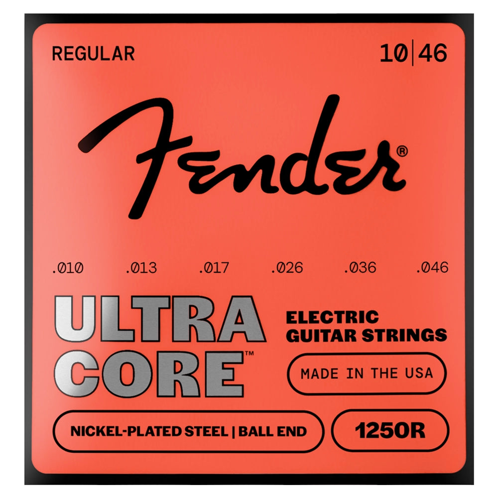 Fender 0730250506 Encordadura Guitarra Eléctrica Ultracore 1250 Acero Niquelado 10/46 Punta de Bola
