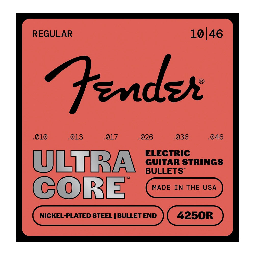 Fender 0733250506 Encordadura Guitarra Eléctrica Ultracore 4250 Bullet Acero Niquelado 10/46 Punta de Bola