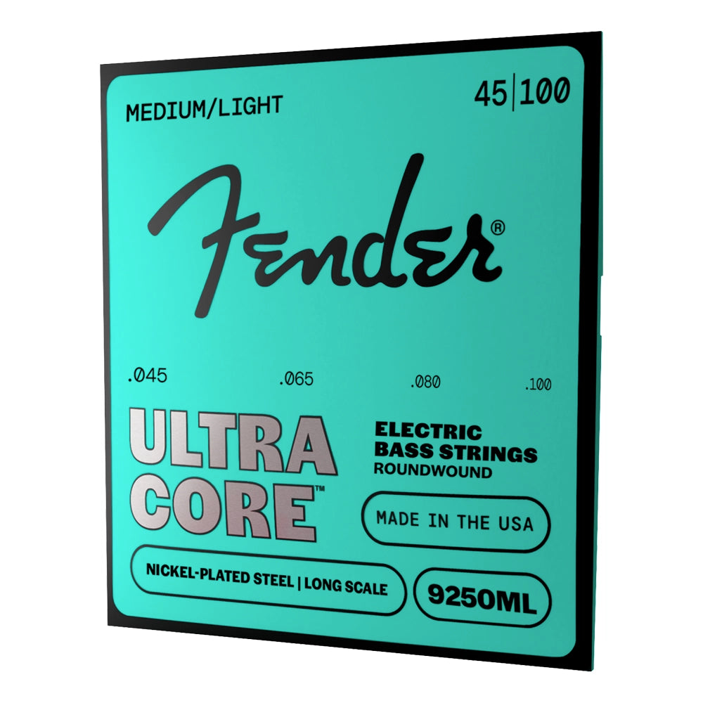 Fender 0737250505 Encordadura Bajo Eléctrico Ultracore 9250 Roundwound Acero Niquelado 45/100 Punta de Bola
