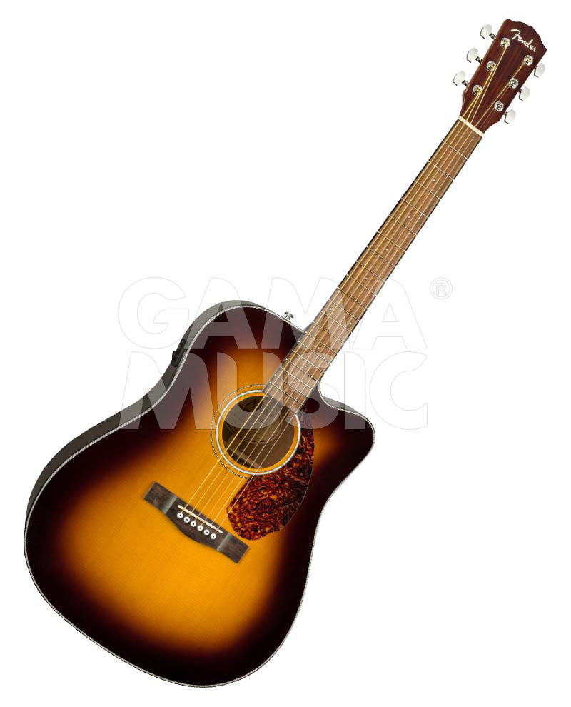 Guitarra Electroacústica Fender 0970213332 CD-140SCE Dreadnought, Walnut Fingerboard, Sunburst con estuche