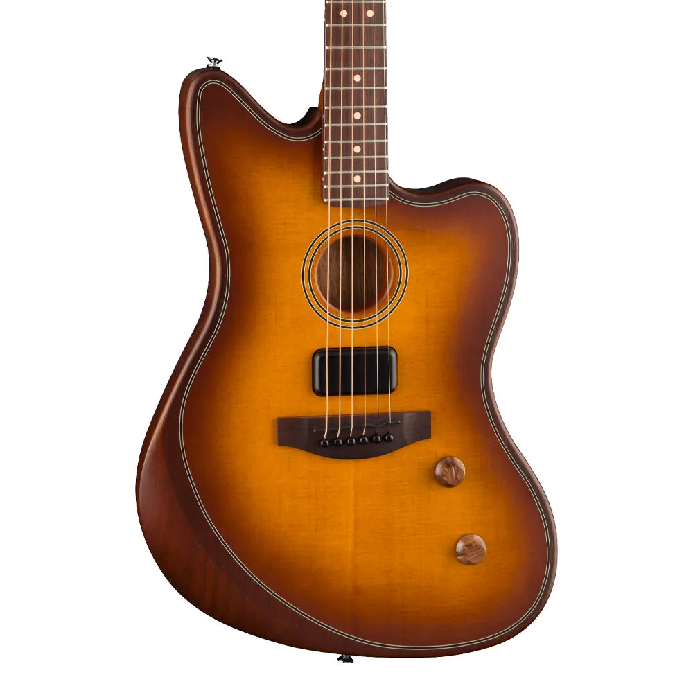 Fender 0973133542 Guitarra Electroacústica Acoustasonic Standard Jazzmaster Honey Burst