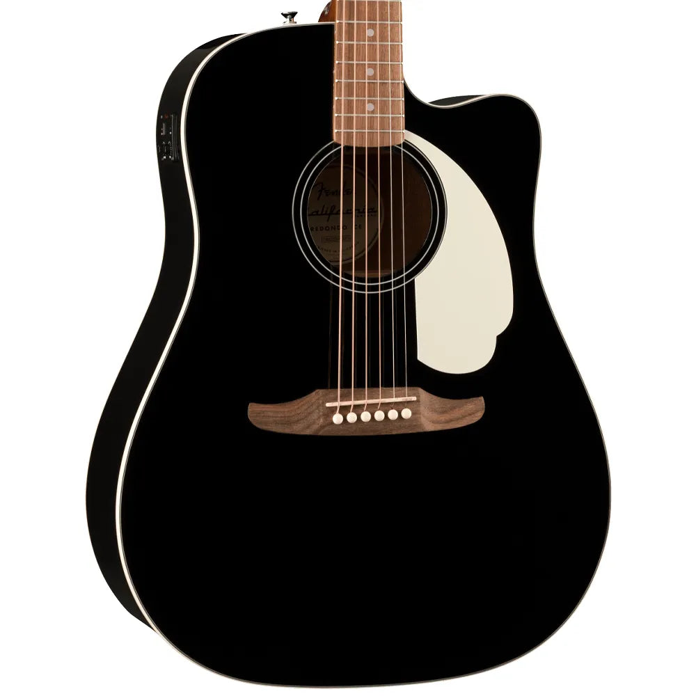 Fender 0974221506 Guitarra Electroacústica California Standard Redondo CE Spruce Top Black
