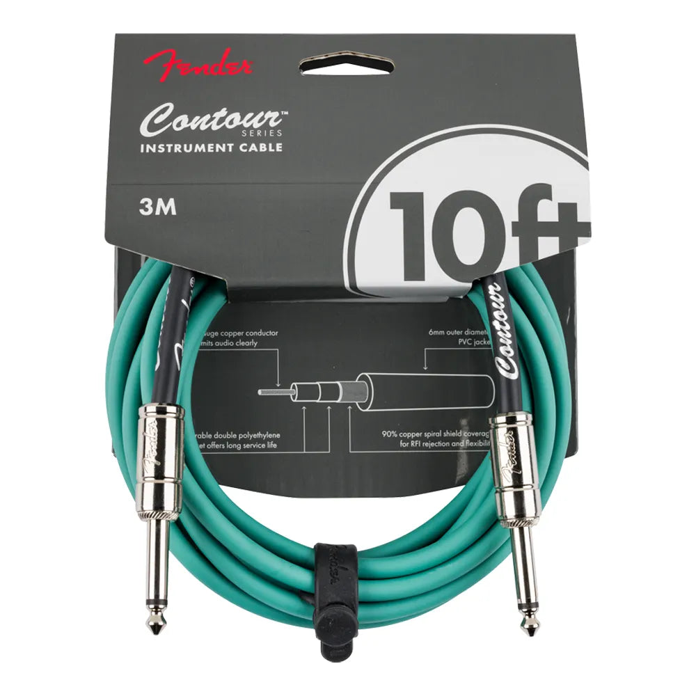Fender 0990571146 Contour Instrument Cable Sherwood Green 10'