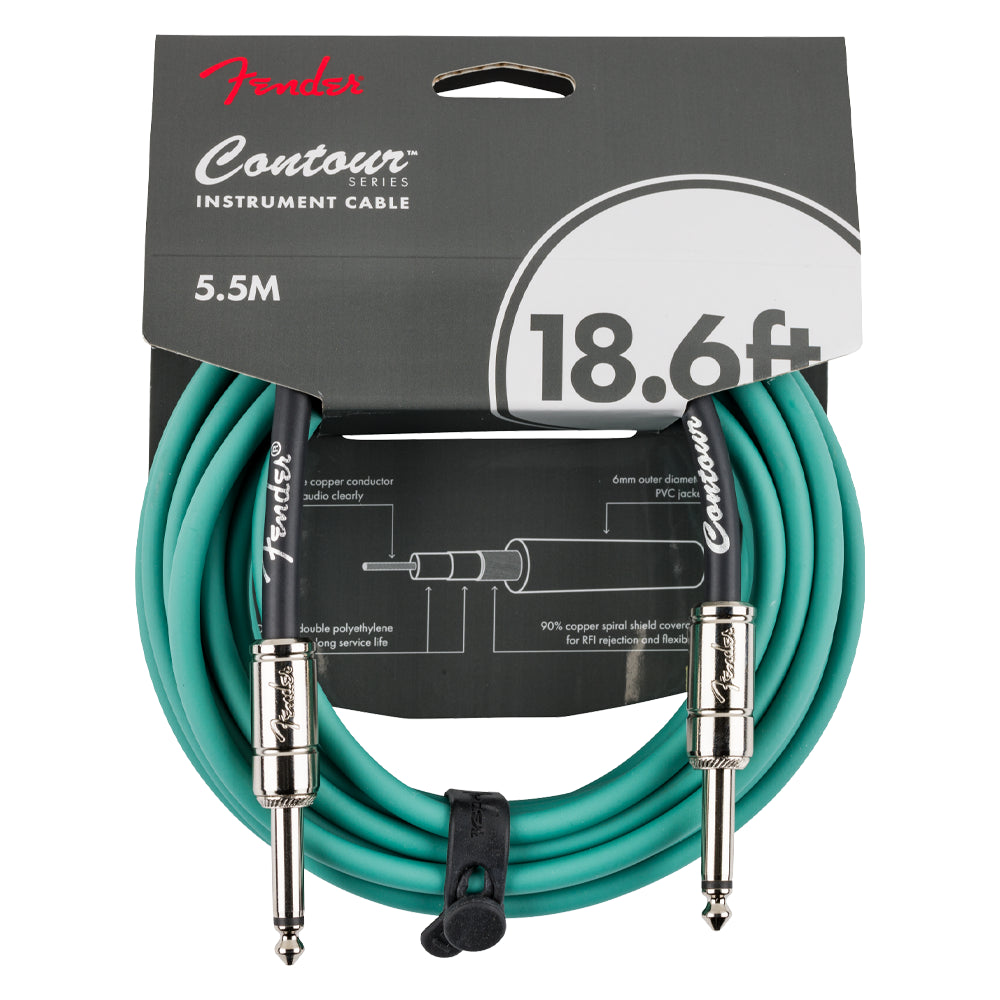 Fender 0990571846 Cable para Instrumento Contour Verde 18.6'