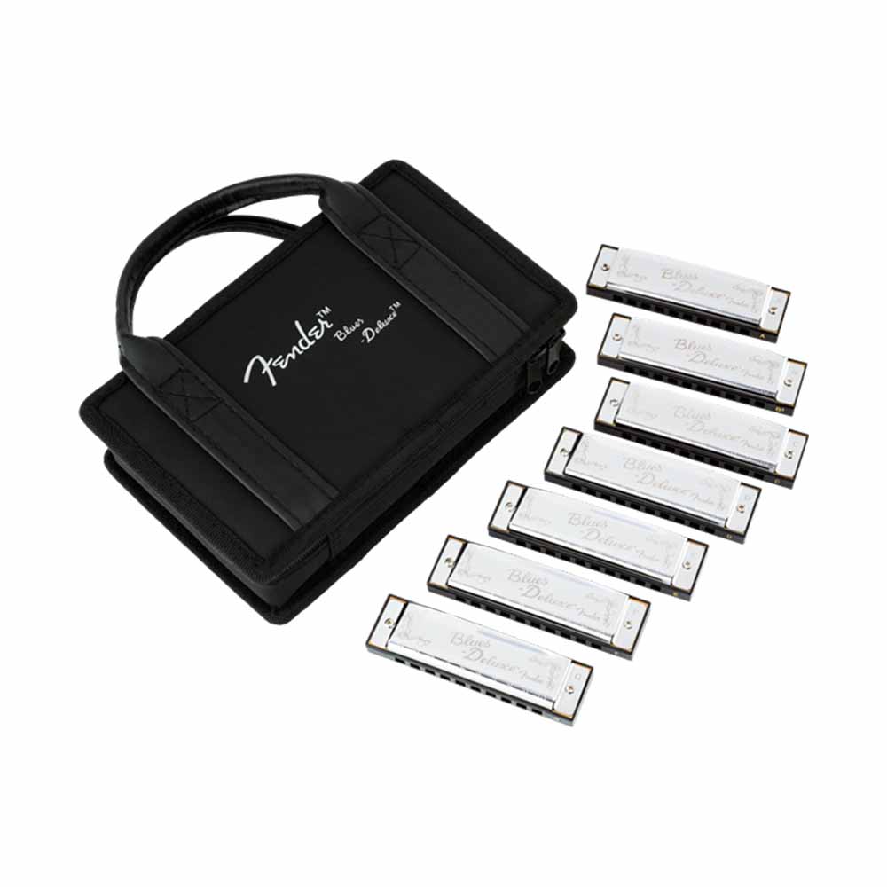 Fender 0990701049 Paquete Armónicas Blues Deluxe de 7 piezas c/Case