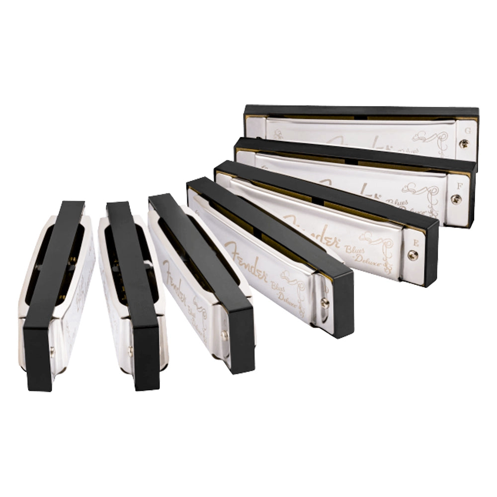 Fender 0990701049 Paquete Armónicas Blues Deluxe de 7 piezas c/Case