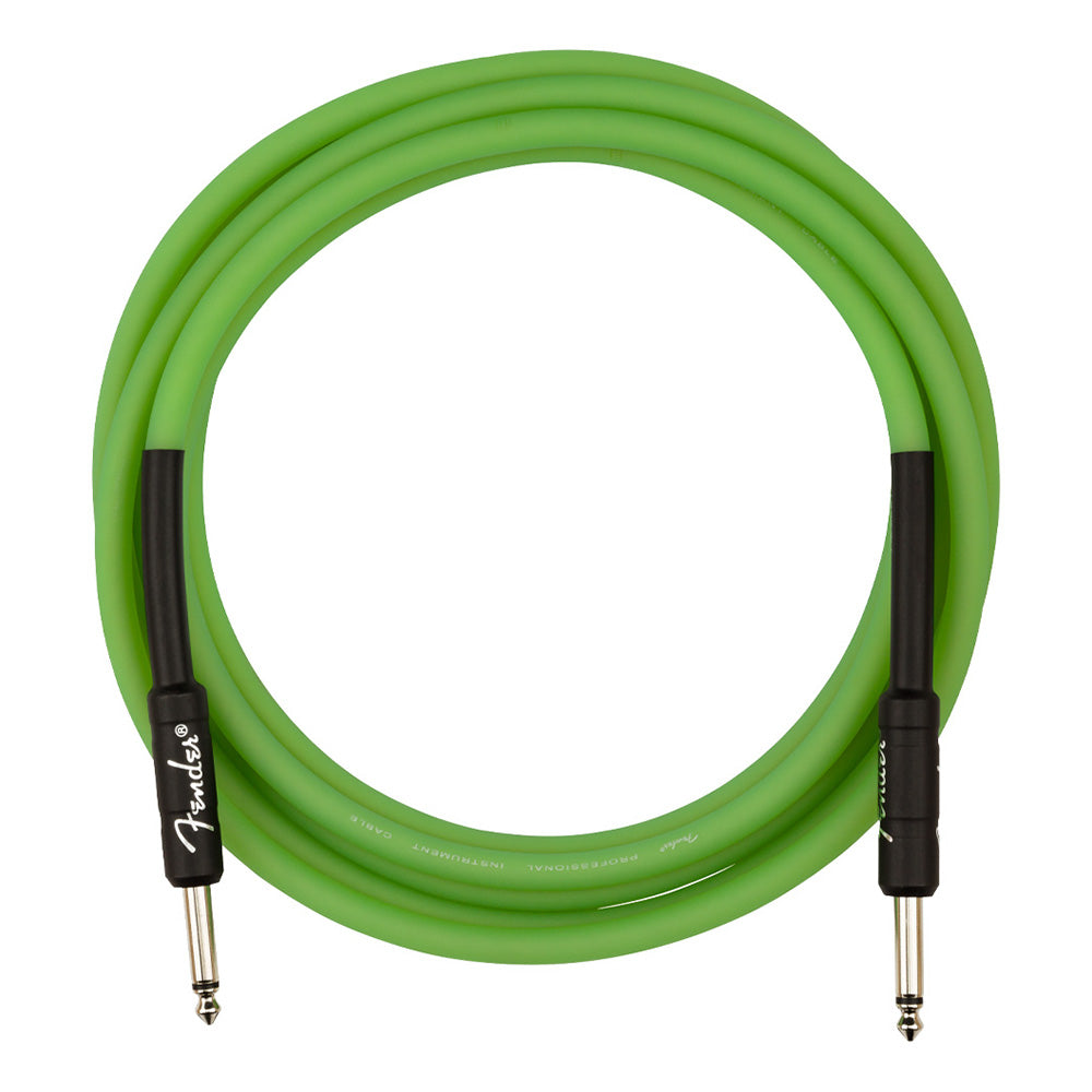 Cable Instrumento Fender 0990810119 Professional Series Glow in the Dark Cable Green 10