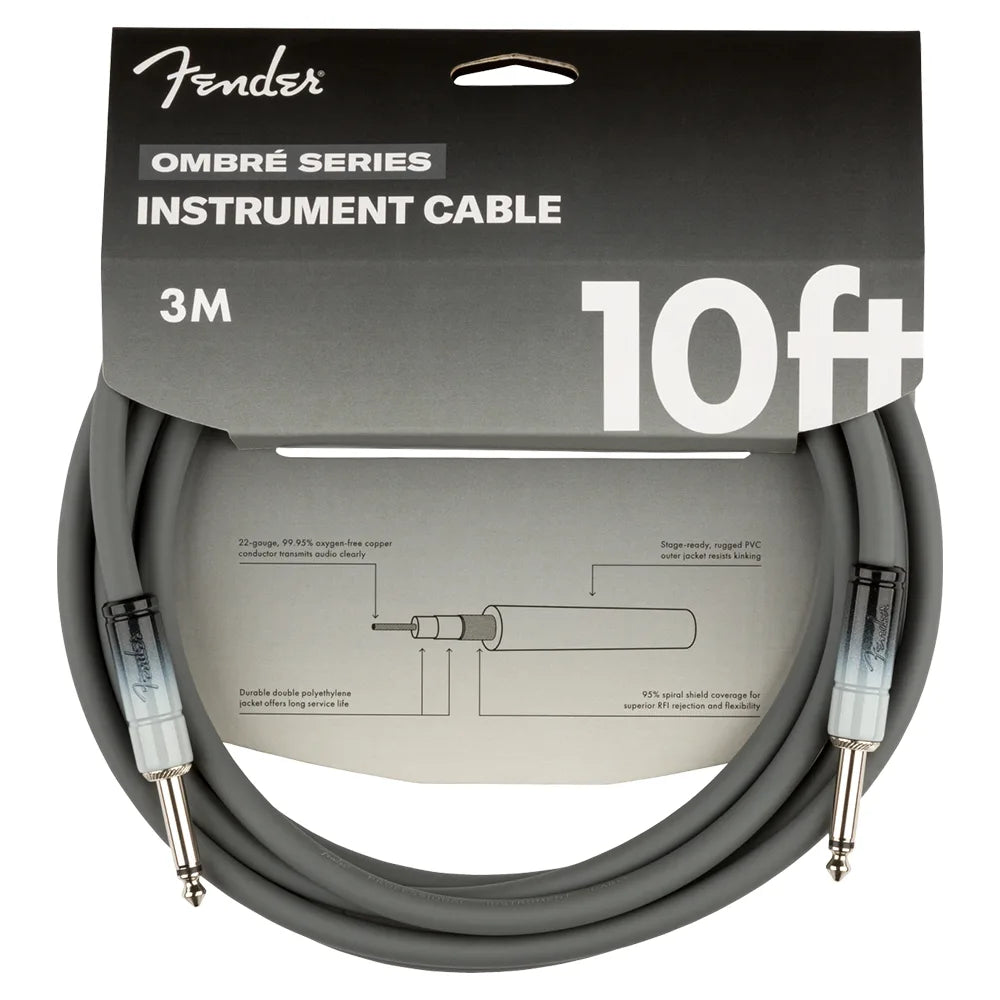 Fender 0990810248 Cable Ombre Straight/Straight 10' Silver Smoke