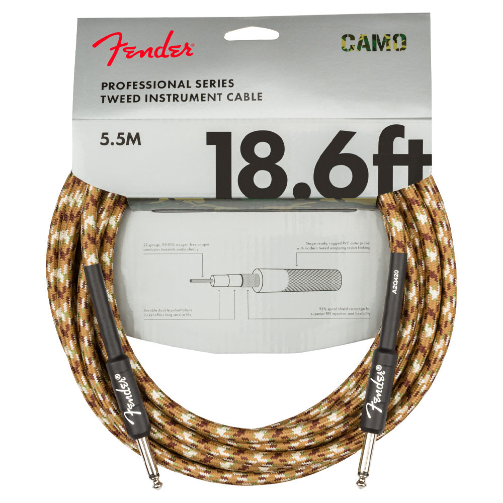 Cable Fender Professional 18.6 in Instrumental Cable Desert Camo 0990818107