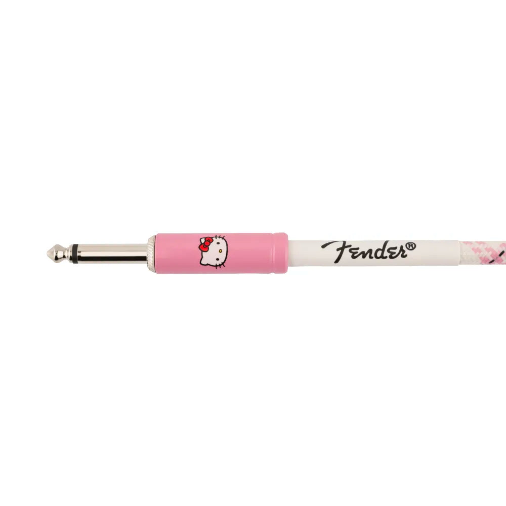Fender 0990818123 Cable para instrumento x Hello Kitty White / Pink Woven Cable 10' 3m