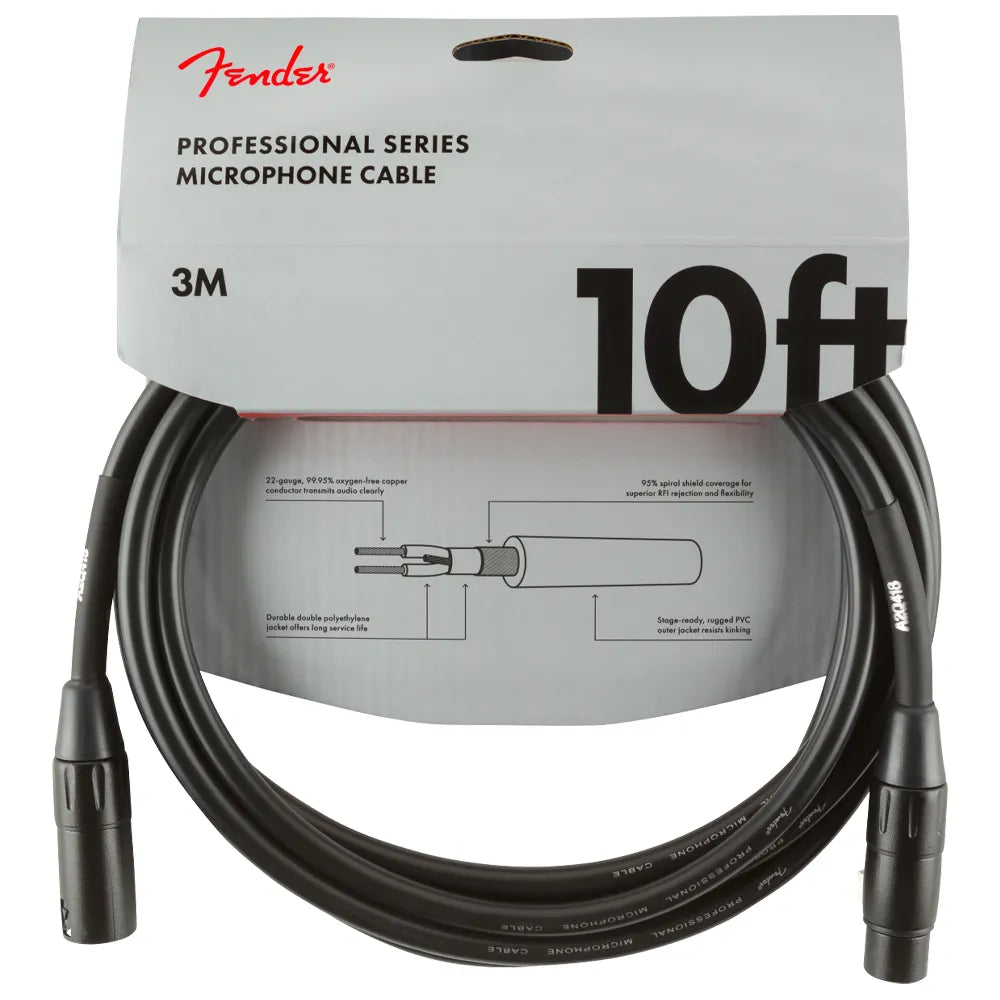 Cable para Micrófono 3m Black FENDER 0990820022