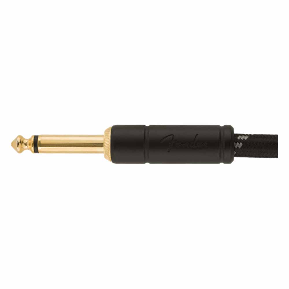 Cable para Instrumento Deluxe 7.6m Black Tweed con Plug Angular FENDER 0990820077