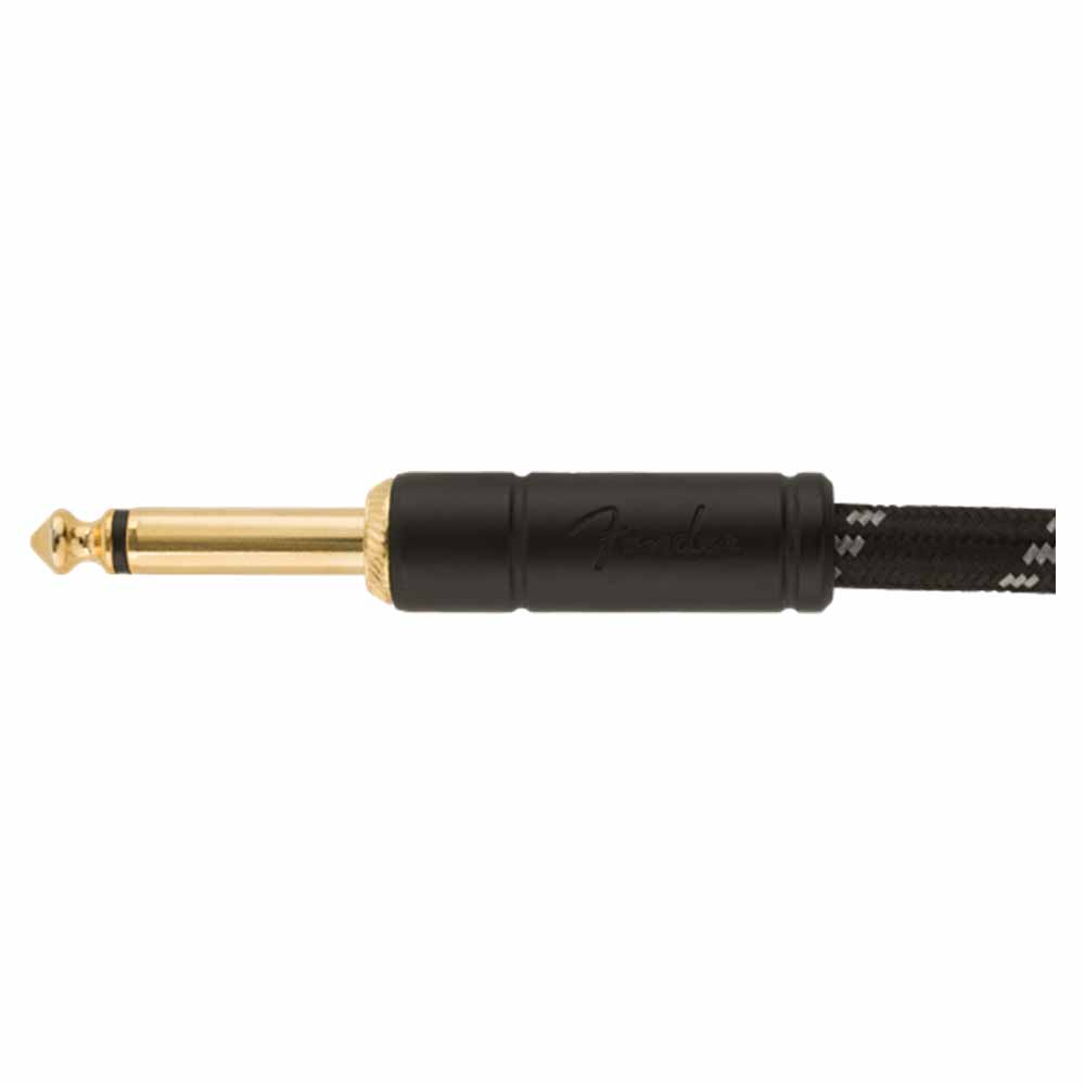 Cable para Instrumento Deluxe 5.7m Black Tweed con Plug Angular FENDER 0990820079