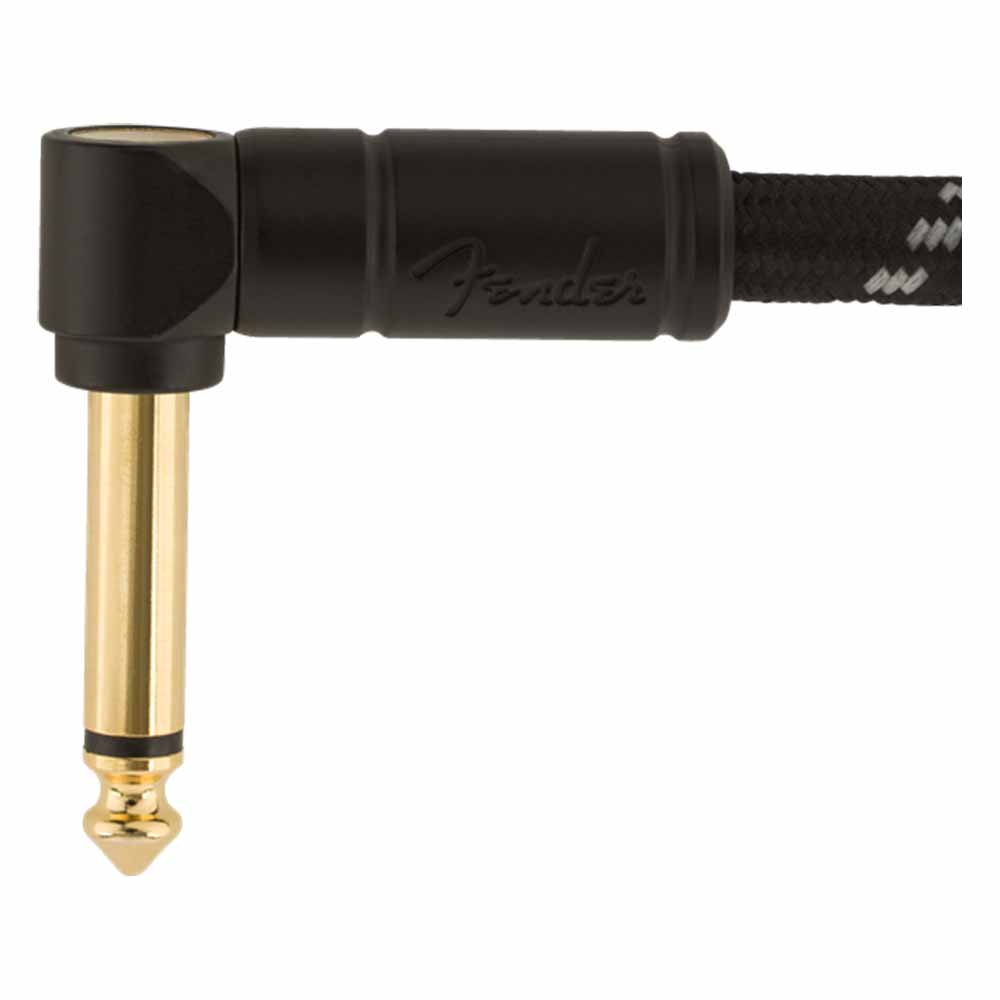 Cable para Instrumento Deluxe 5.7m Black Tweed con Plug Angular FENDER 0990820079