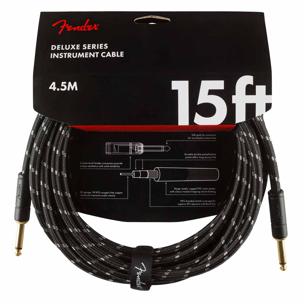 Cable para Instrumento Deluxe 4.5m Black Tweed FENDER 0990820083