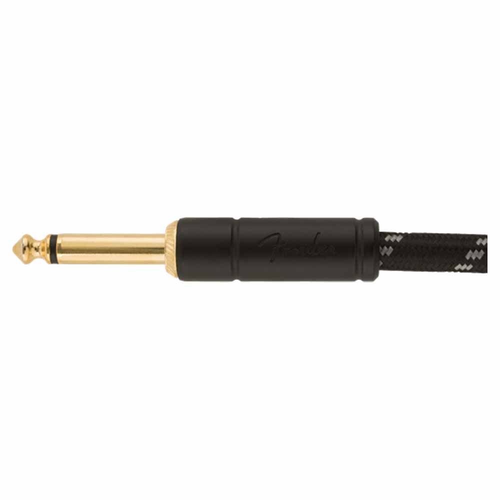 Cable para Instrumento Deluxe 4.5m Black Tweed con Plug Angular FENDER 0990820085