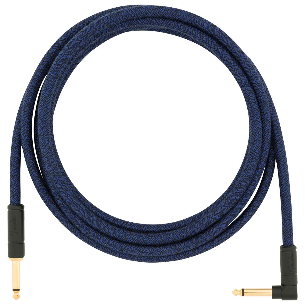 Fender 0990910073 Cable Festival Instrument Cable Straight/Angle 10' Pure Hemp Blue Dream