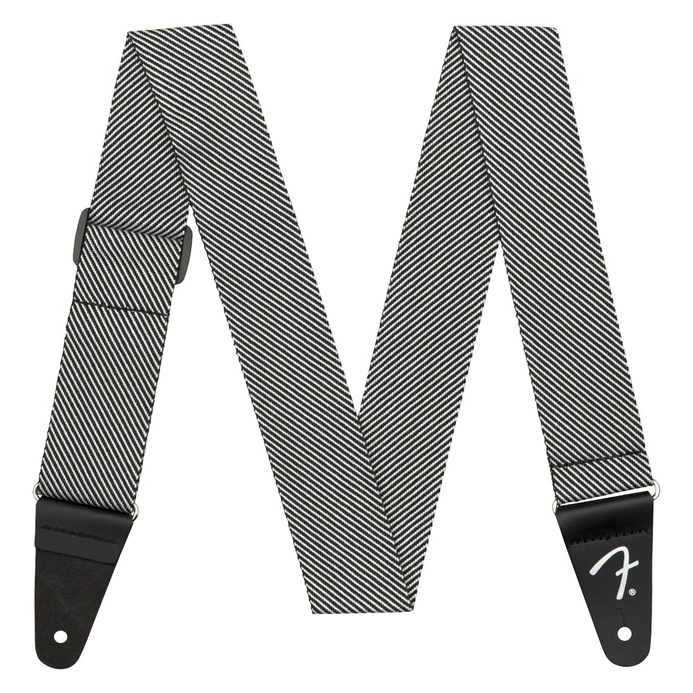 Fender 0991446406 Tahalí Tweed Modern Blanco y Negro 2"