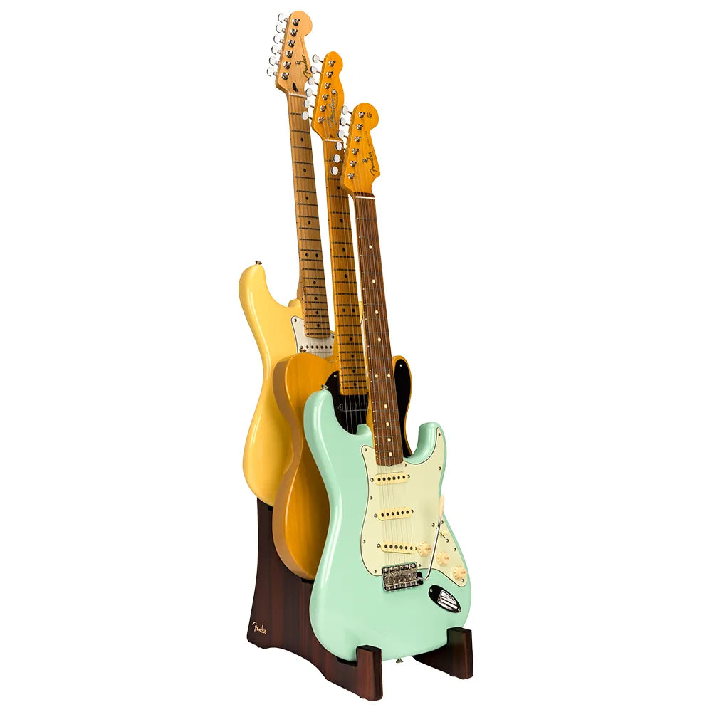 Fender 0991829001 Atril para Guitarra Deluxe para 3 Guitarras Fabricado En Madera