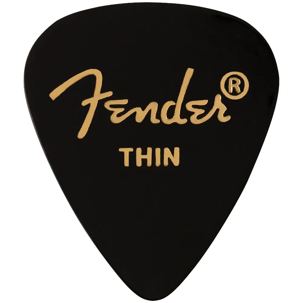 Fender 1980351706 Paquete Púas Shape Premium Negras Delgada Paq 12