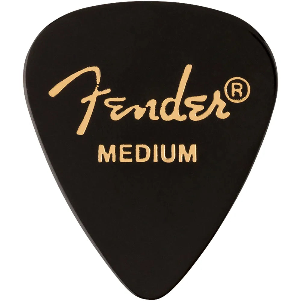 Fender 1980351806 Paquete Púas 351 Shape Premium Celluloid Med Black Paq 12