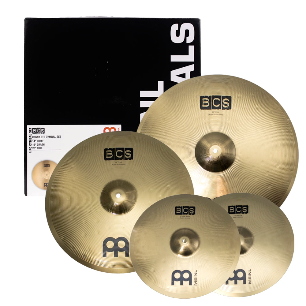 Meinl BCS141620 Paquete de Platillos Hi-Hat 14" Crash 16" y Ride 20"