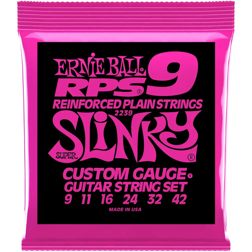 Ernieball 2239 Encordadura Guitarra Eléctrica "Rps Super Slinky" Niquel- 0.009-0.042