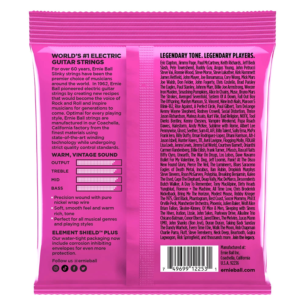 Ernieball 2253 Encordadura Guitarra Eléctrica Classic Super Slinky 9/42 Niquel