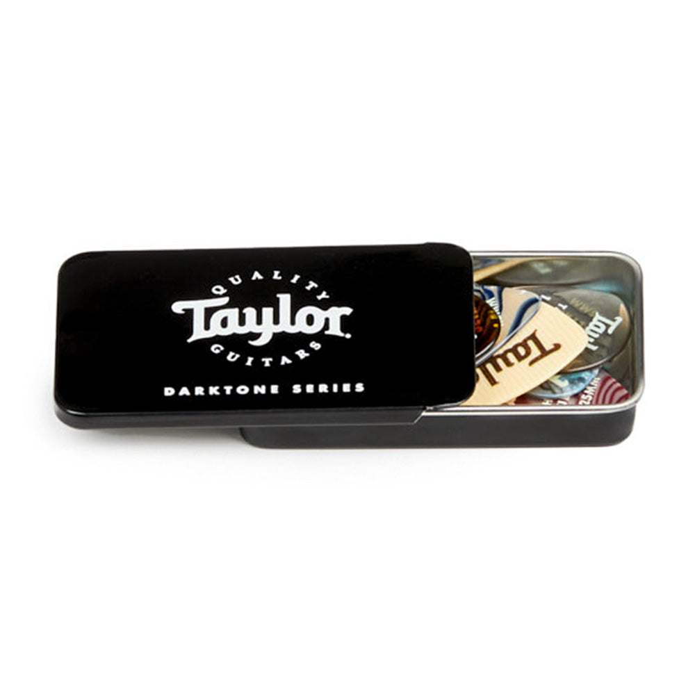 Paquete Púas Taylor 2600 Tin Sampler Darktone Series con 9 Púas