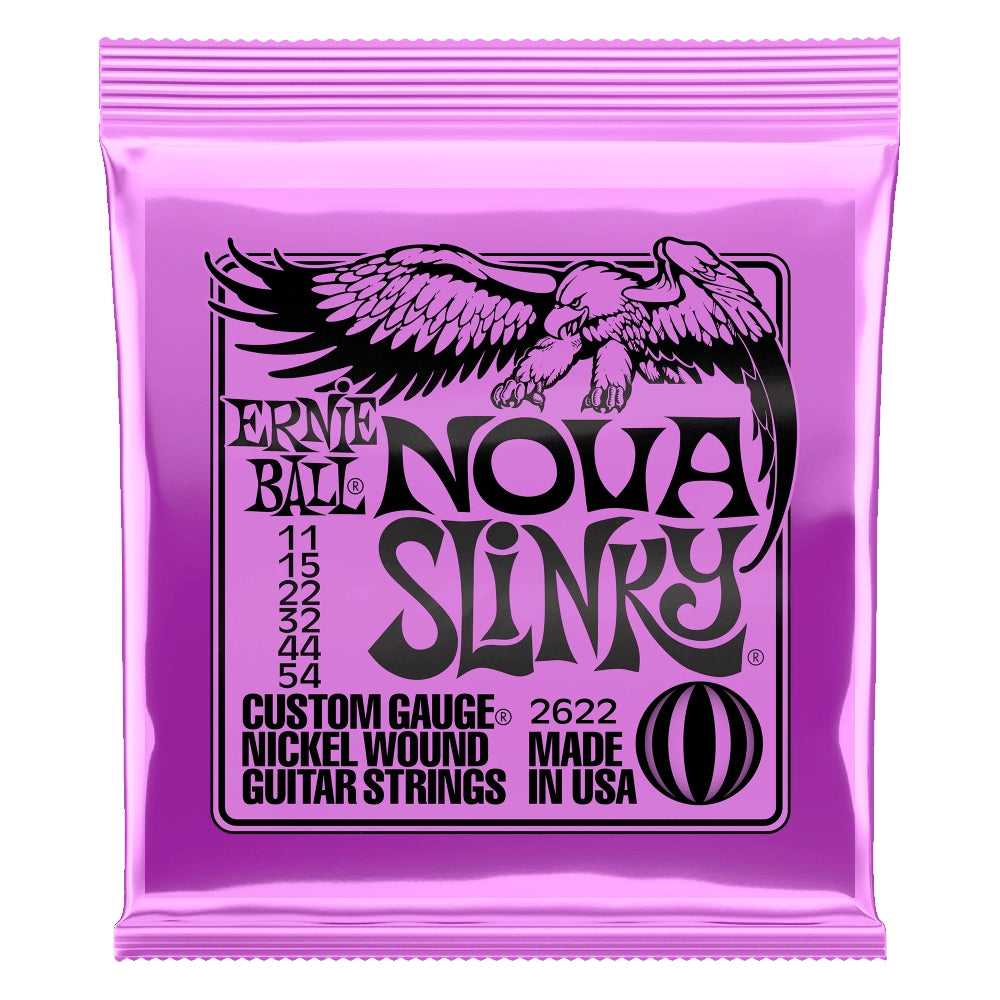 Ernieball 2622 Encordadura Guitarra Eléctrica Nova Slinky 11/54 Niquel