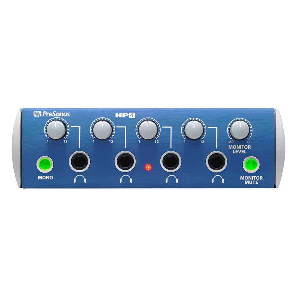 Amplificador de Audífonos Presonus 2777400203 HP4 4-Channel Headphone Amplifier, Blue, 120V NA