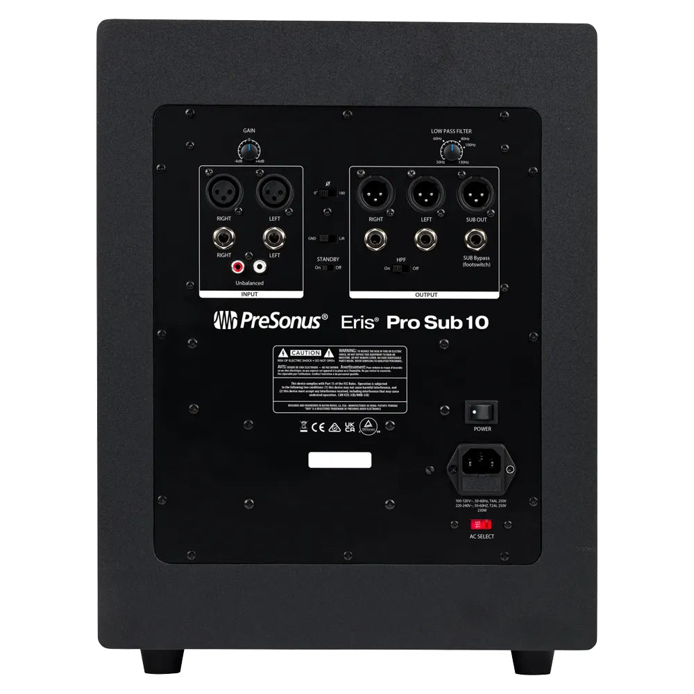 Presonus 2777514132 Monitor Eris Pro Sub 10 Black MX