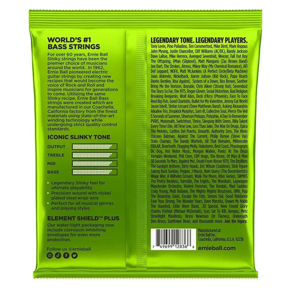 Encordadura Bajo Eléctrico ERNIEBALL 2836 45/130 5 Cuerdas Regular Slinky