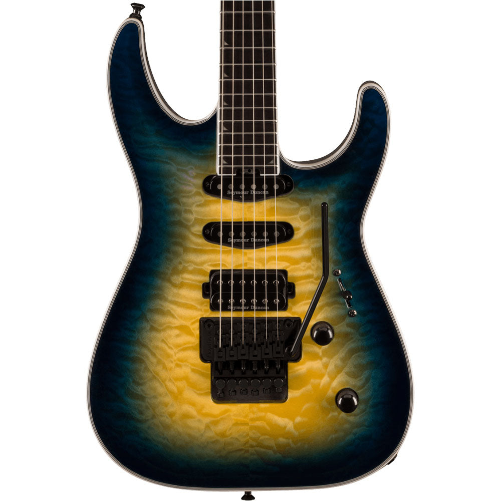 Guitarra Eléctrica Jackson 2914327586 Pro Plus Series Soloist SLA3Q, Amber Blue Burst