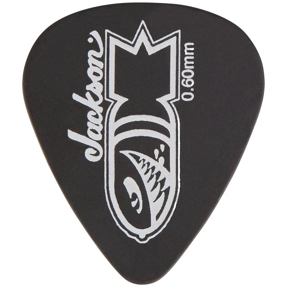 Jackson 2987351750 Paquete Púas Bomb Black Thin/Med .60mm