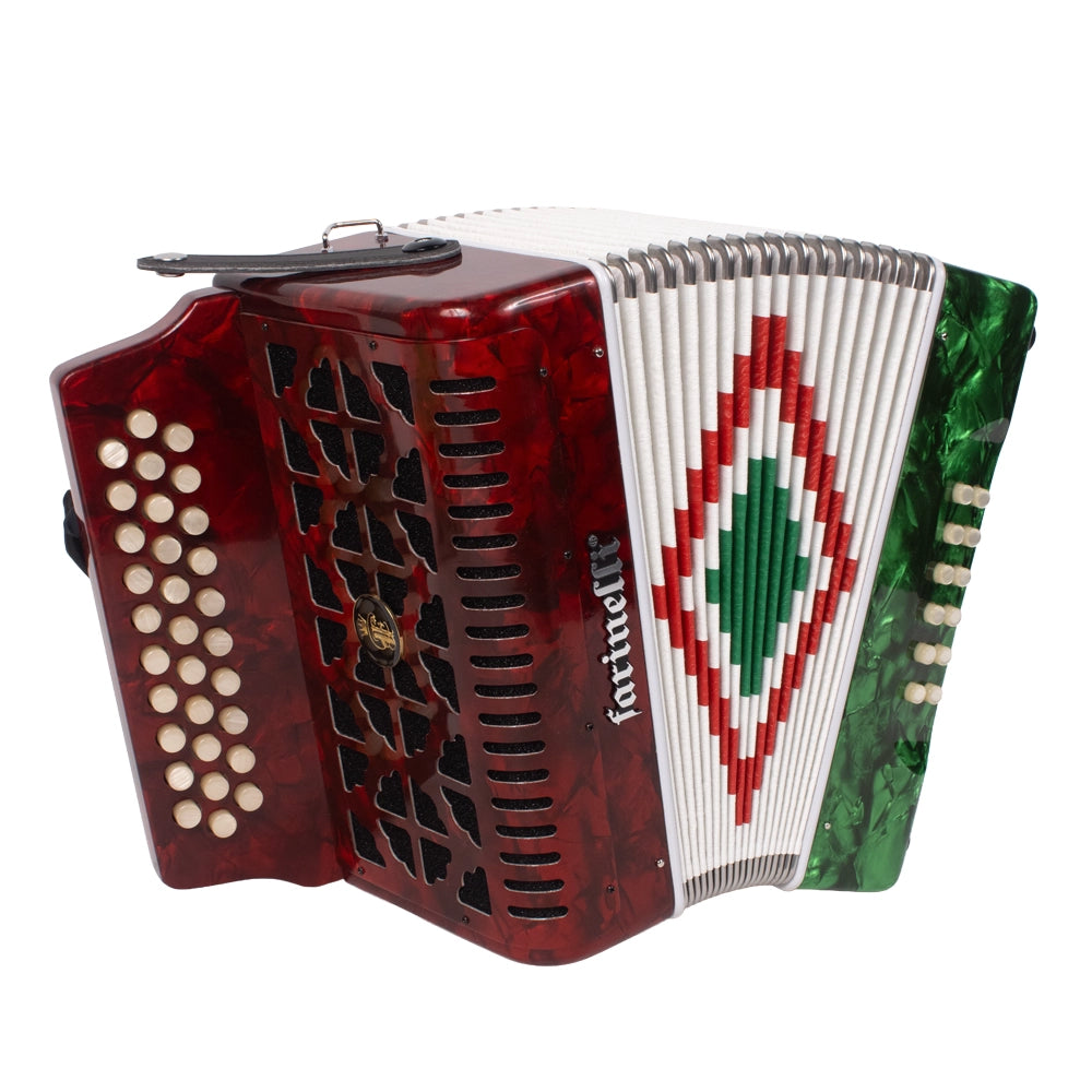 Farinelli 3012FABI Acordeón de Botones Fa Bandera
