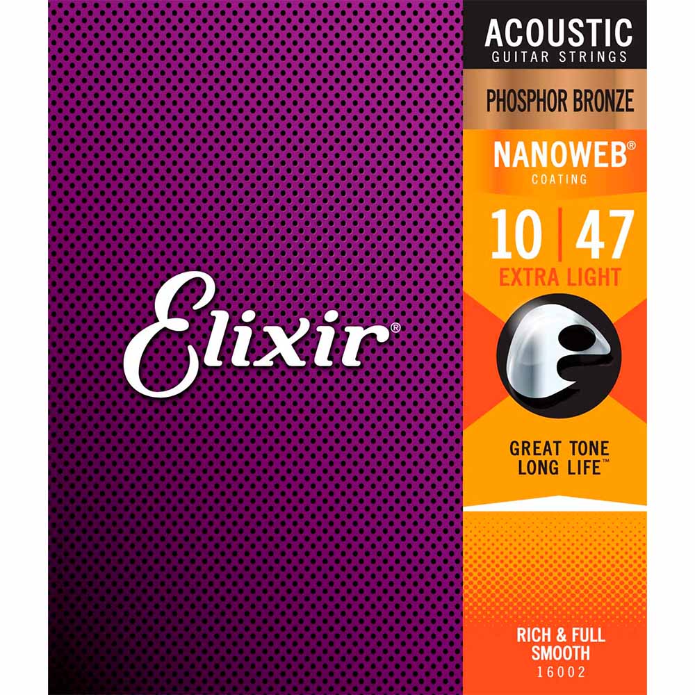 Encordadura Guitarra Acústica ELIXIR 3313211002 10/47 EXTRA LIGHT