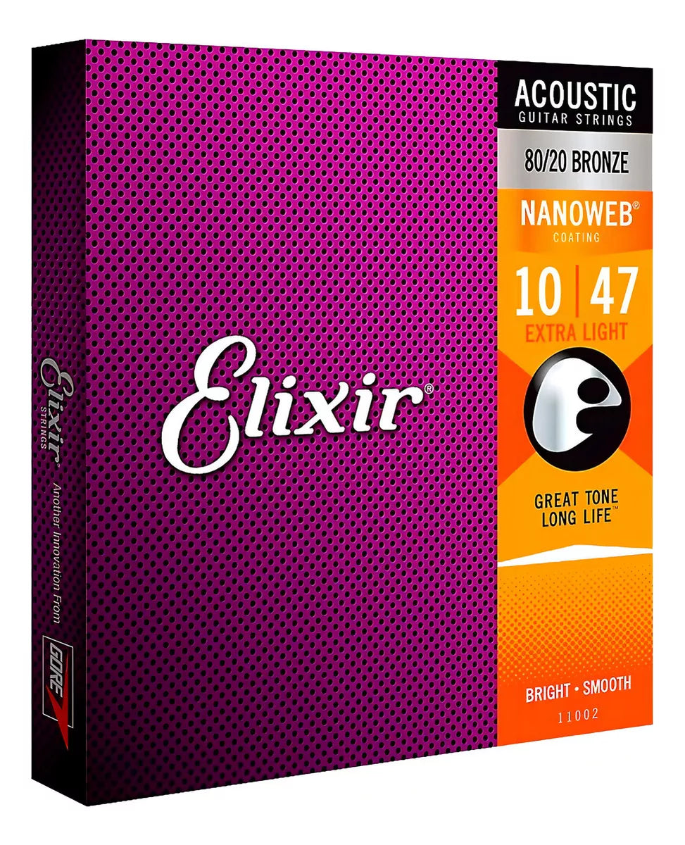 Encordadura Guitarra Acústica ELIXIR 3313211002 10/47 EXTRA LIGHT