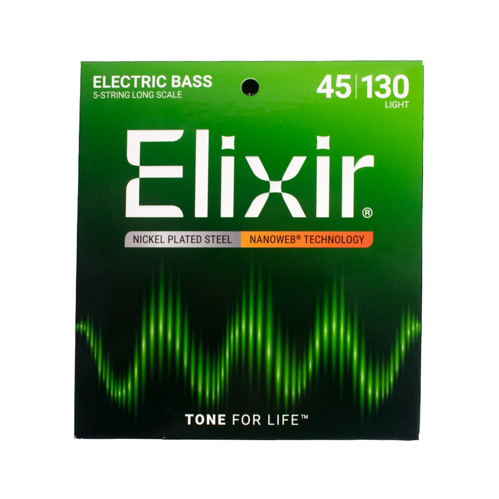Elixir 3313214202 Encordadura Bajo Eléctrico 45/130 5 Cuerdas LIGHT LONG SCALE