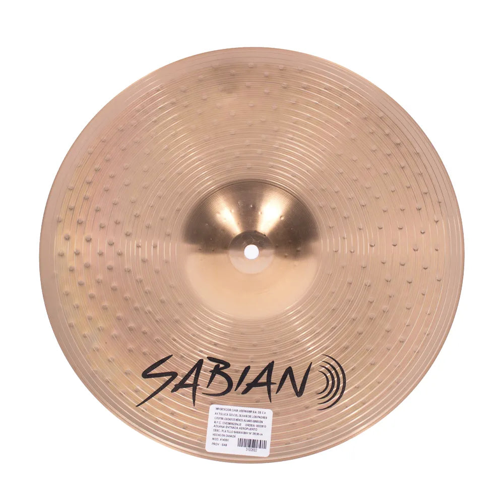 Platillo Thin Crash 14in B8X Serie SABIAN 41406X