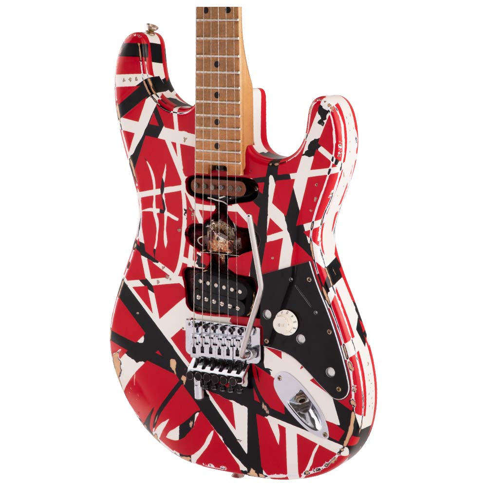 Guitarra Eléctrica Fender Striped Series Frankie Red with Black Stripes Relic EVH 5107900503