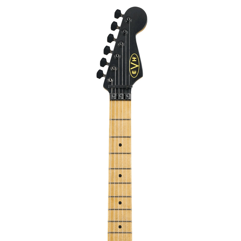 EVH 5107900528 Guitarra Eléctrica Limited Edition Striped Series Frankenstein Frankie Black with Yellow Stripes Aged