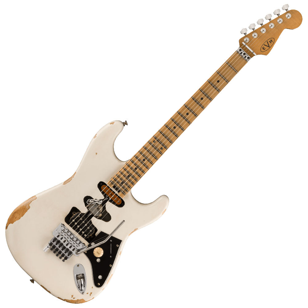 Guitarra Eléctrica EVH 5108005576 Frankie Relic White con Funda