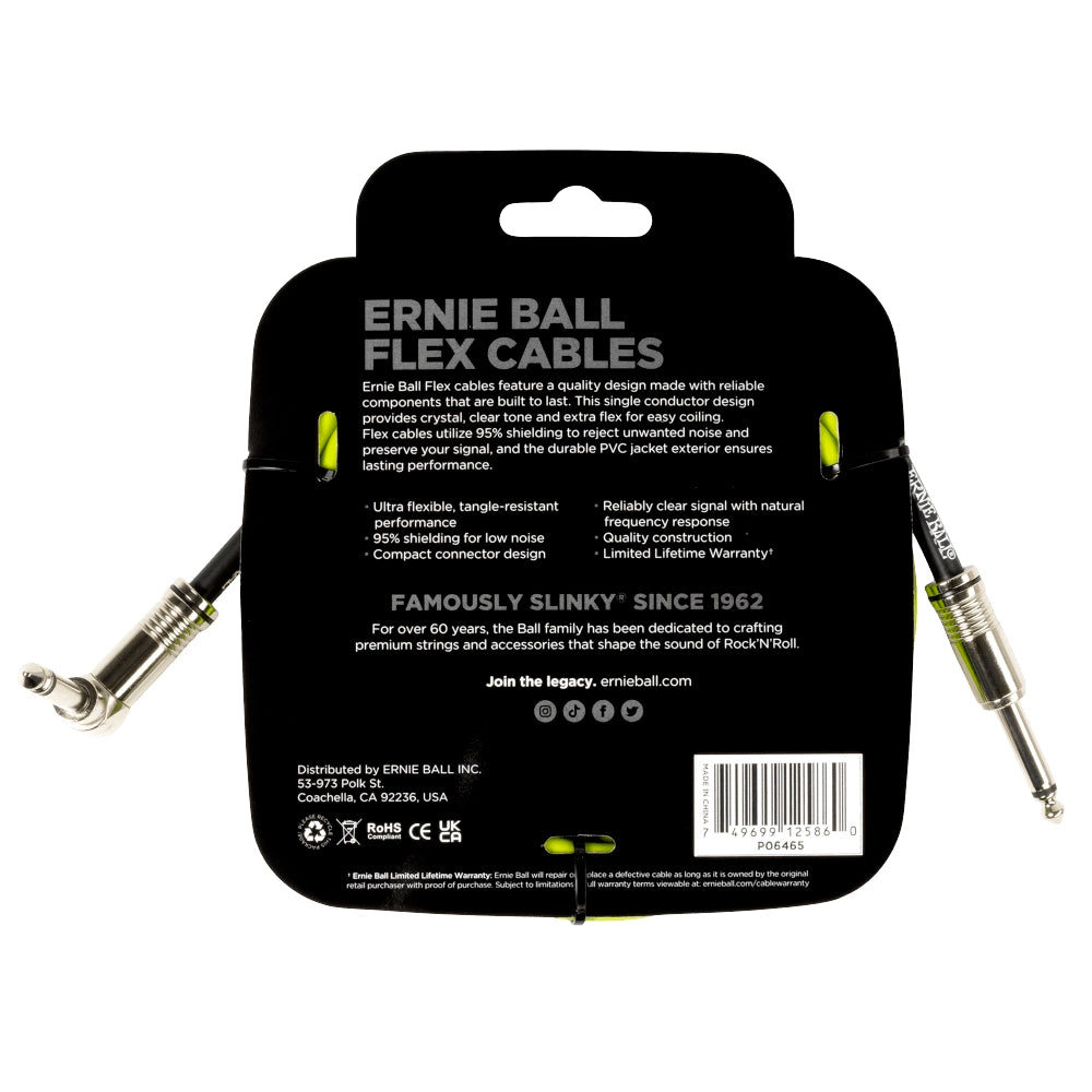 Ernieball 6465 Cable 3.048 Mts Verde Recto/Angulado