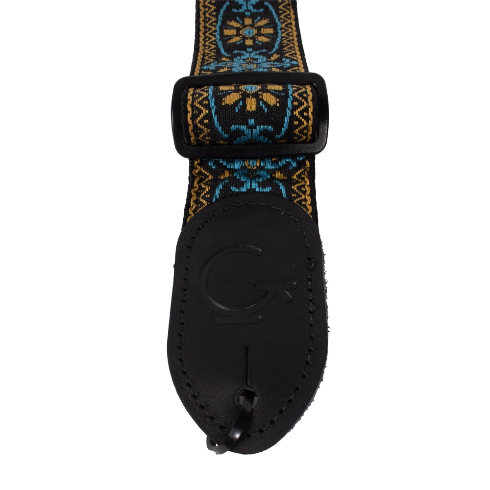 Gretsch 9220060104 Tahalí G Brand Azul y Naranja con Extremos Negros