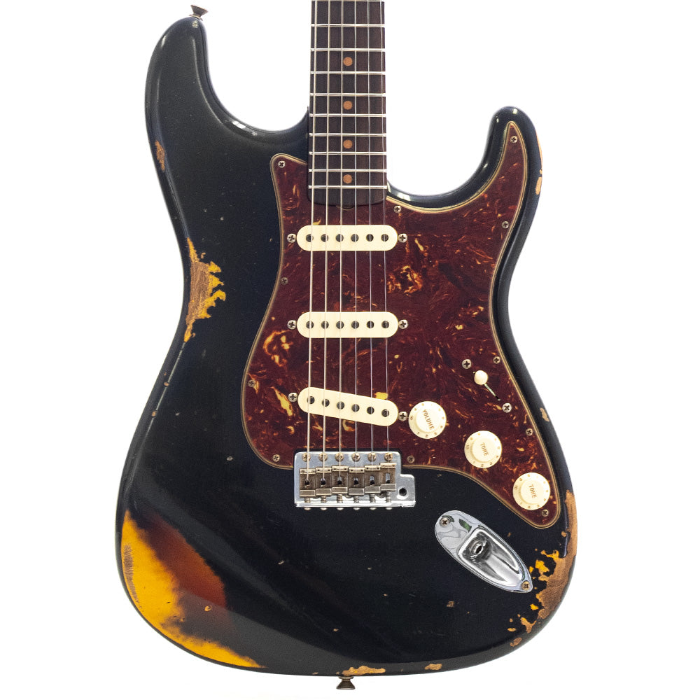 Guitarra Eléctrica Fender Custom 9231013162 S21 Ltd 61 Stratocaster Heavy Relic A Black 3tsb