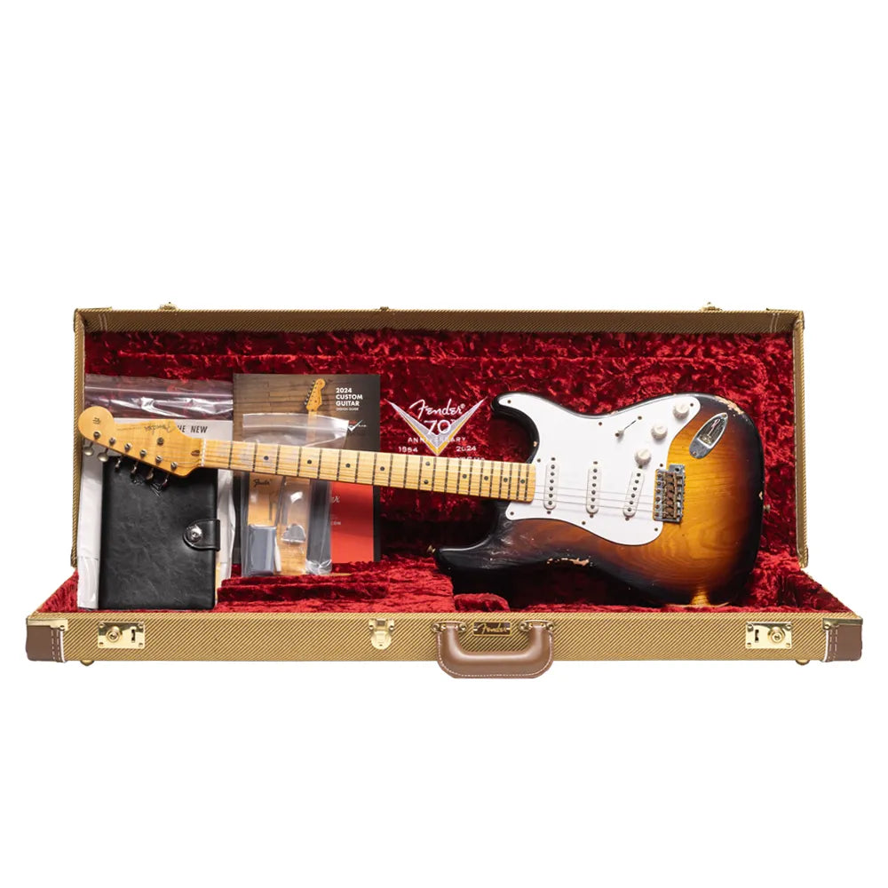 Fender 9236091144 Guitarra Eléctrica Limited Edition 70th Anniversary 1954 Stratocaster Wide-Fade 2-Color Sunburst