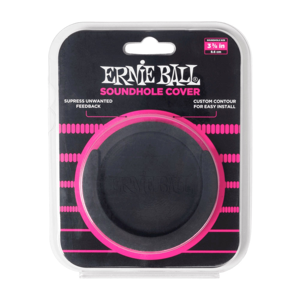 Ernieball 9630 Tapa para Boca de Guitarra Acústica Goma Negra
