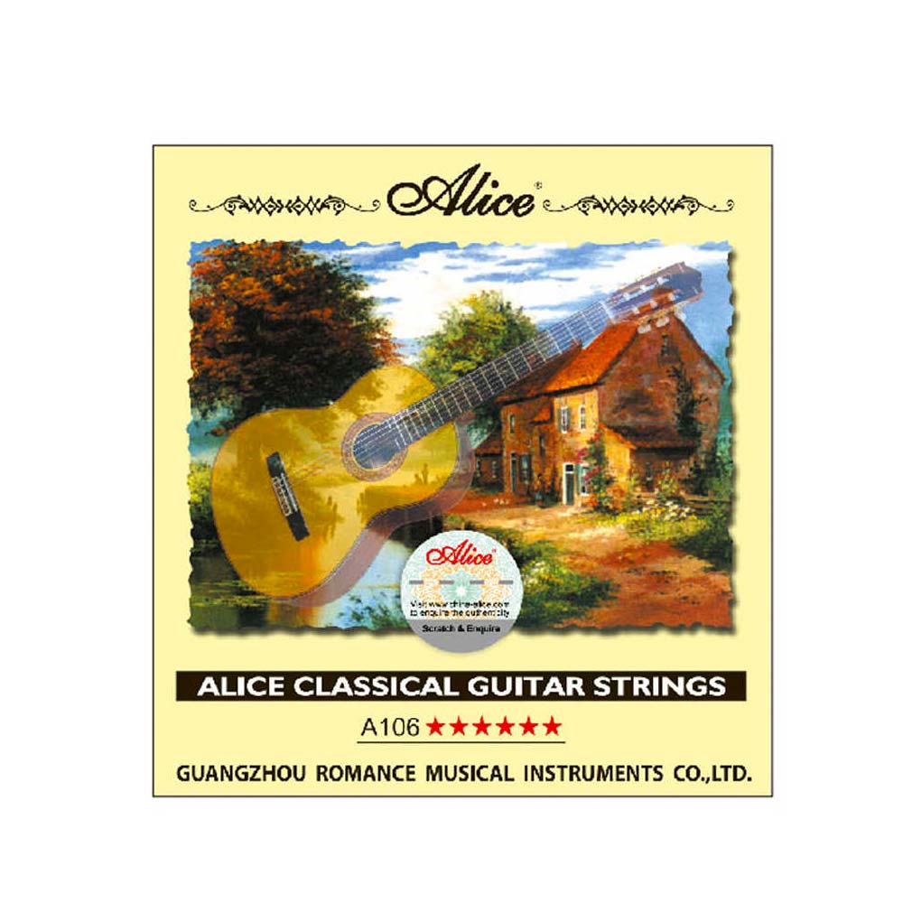 Cuerda Guitarra Acústica 4 Alice A106H4 Nylon Hard Tension